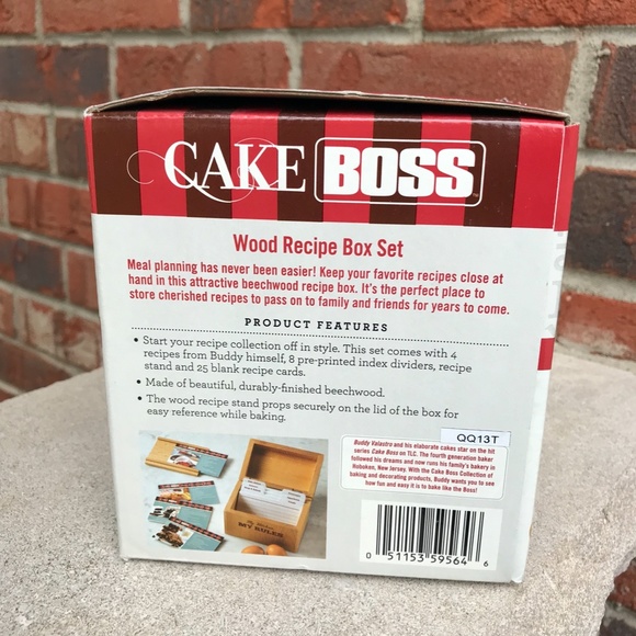 Cake Boss Wood Recipe Box Set - Picture 4 of 4